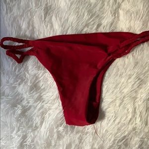 Low rise red bikini bottom